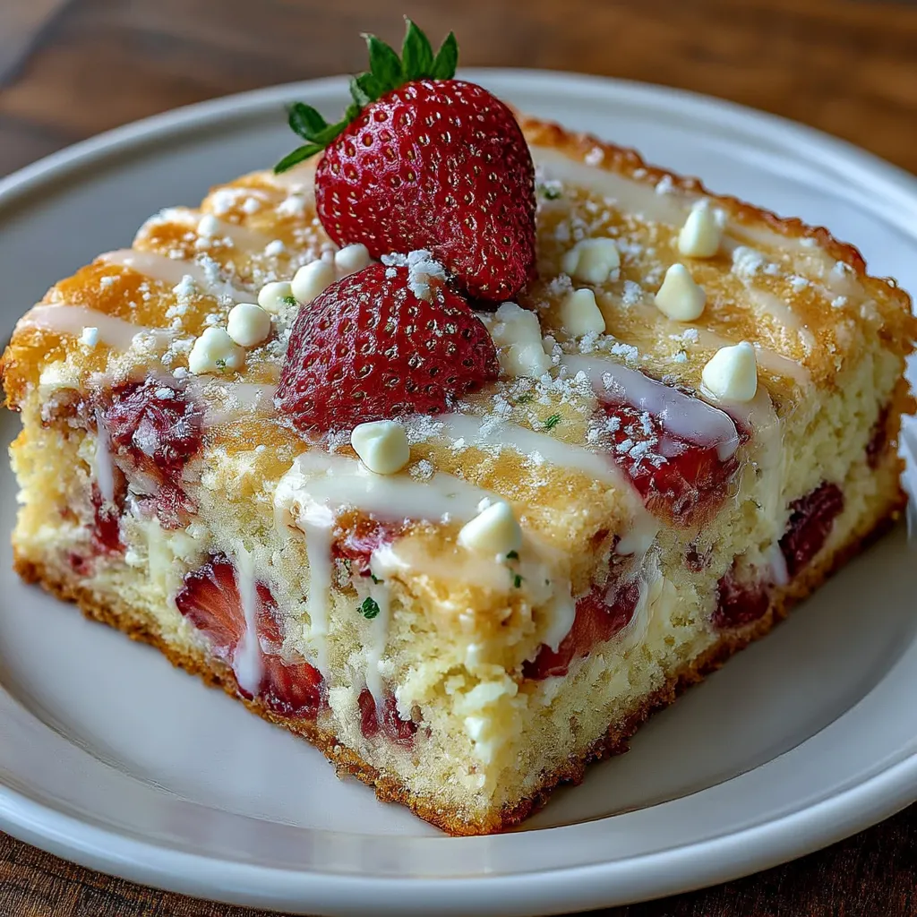 Strawberry Earthquake Cake