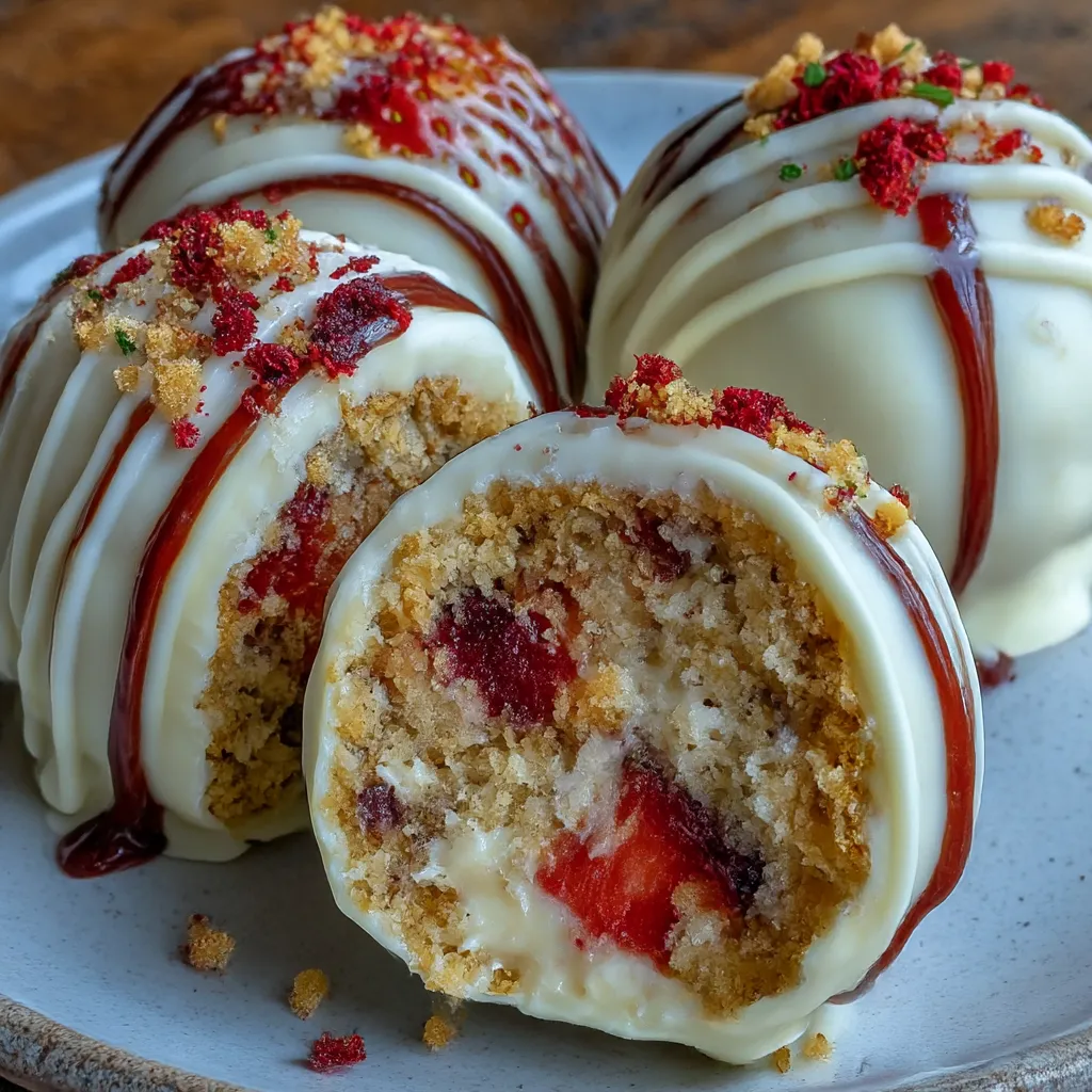 Strawberry Shortcake Truffles