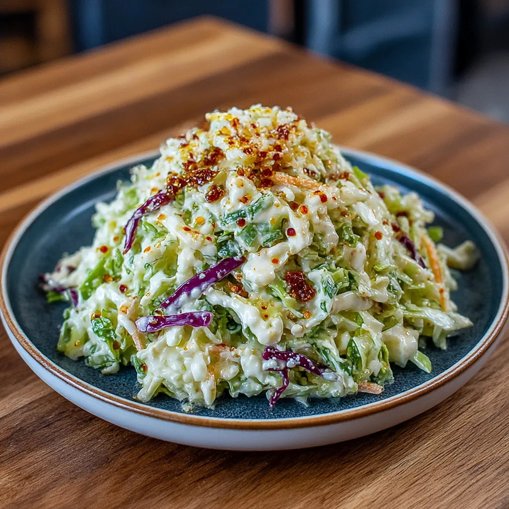Super Viral Sweet and Spicy Coleslaw