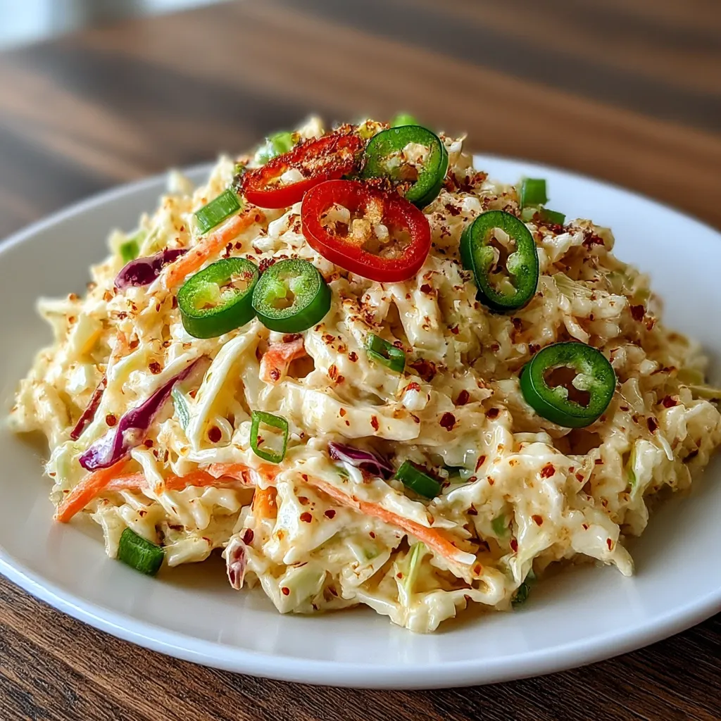 Super Viral Sweet and Spicy Coleslaw