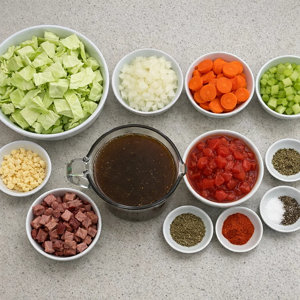 Cabbage Soup with Smoked Beef