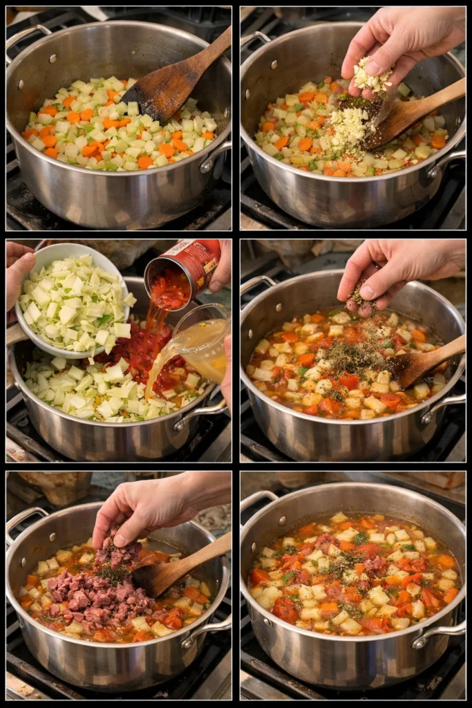 Cabbage Soup with Smoked Beef