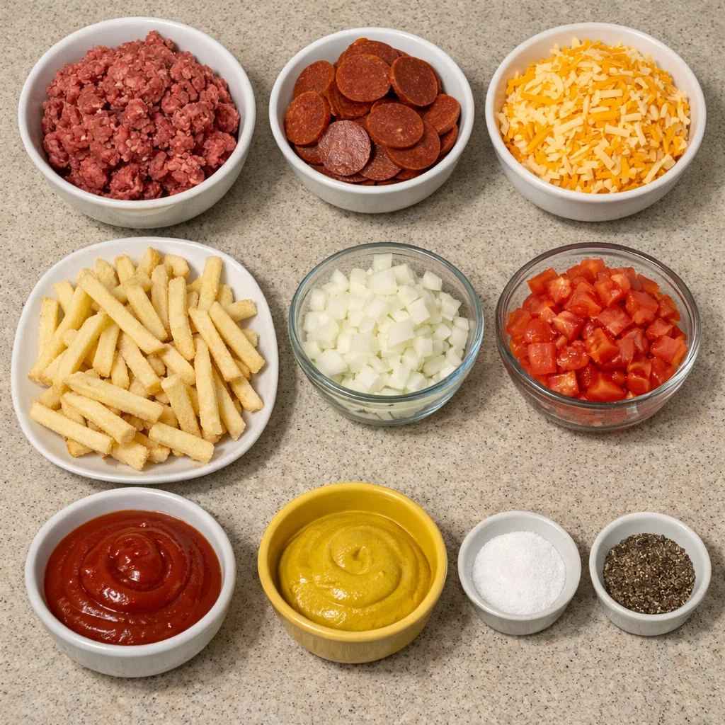 Cheeseburger French Fry Casserole