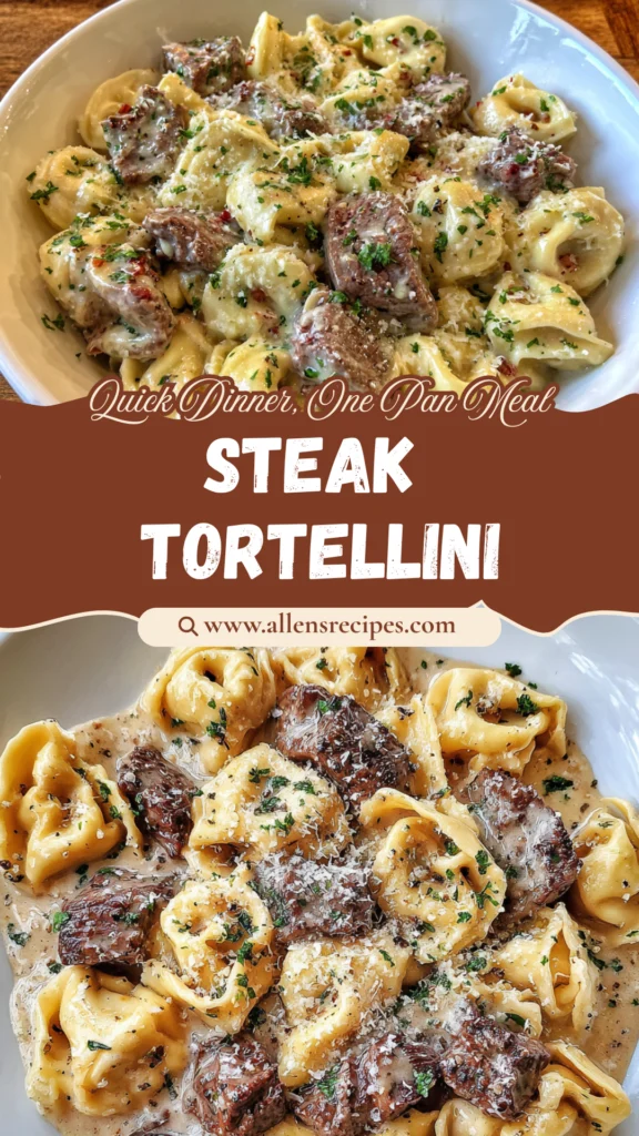 Creamy Garlic Steak Tortellini