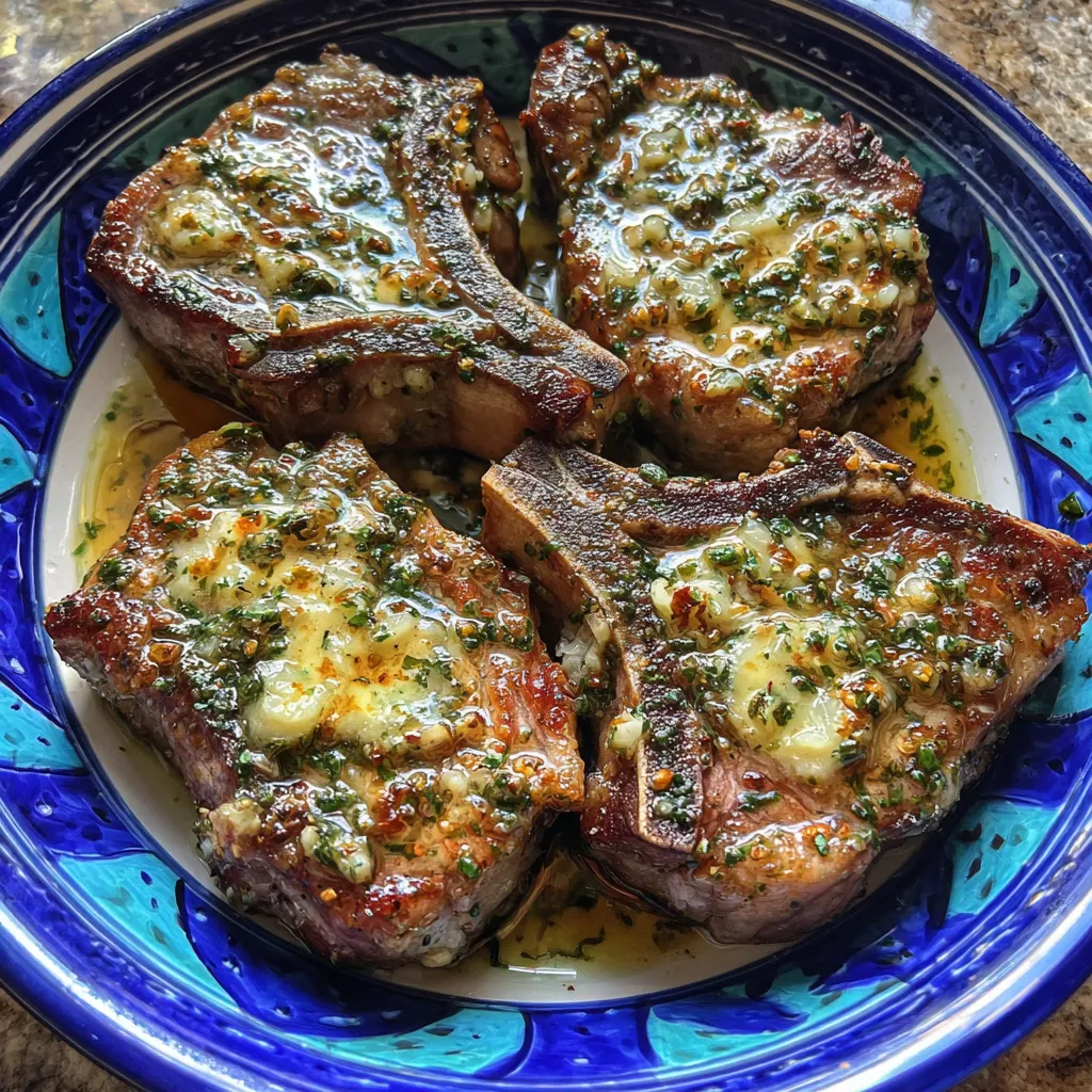Garlic Butter Pan Seared Beef Chops