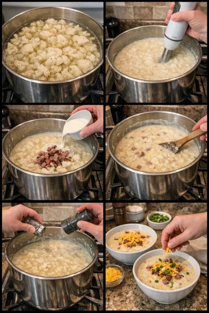 Loaded Cauliflower Soup