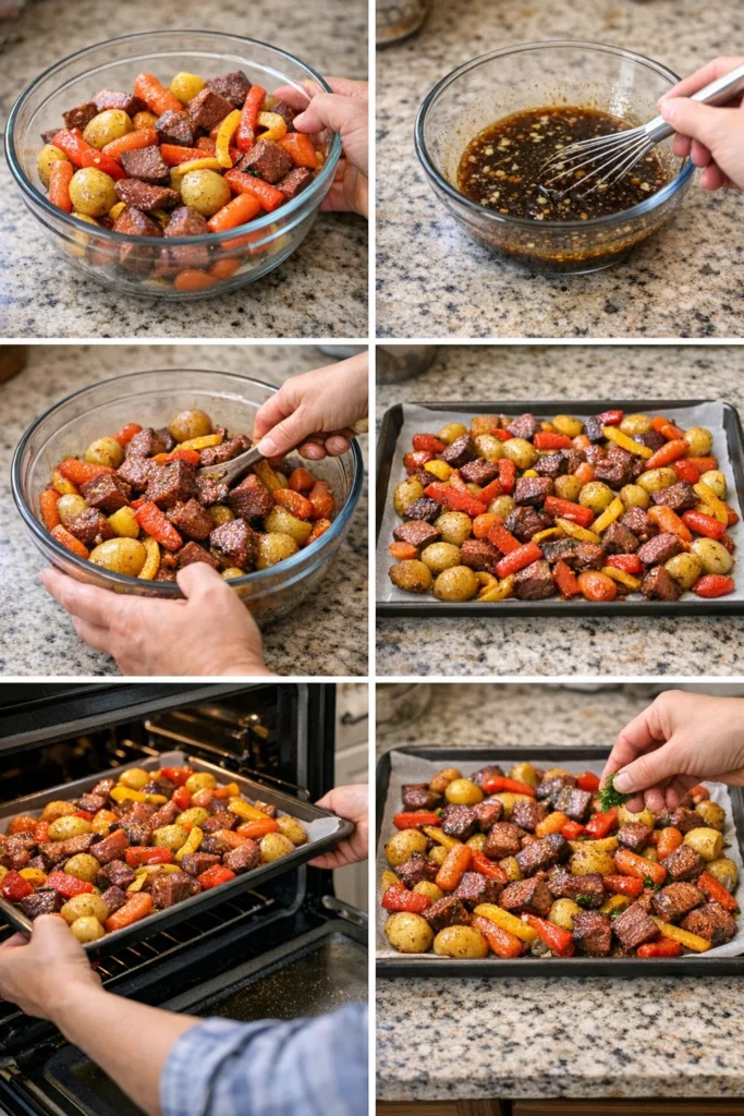 One-Pan Honey Garlic Smoked Beef & Veggies