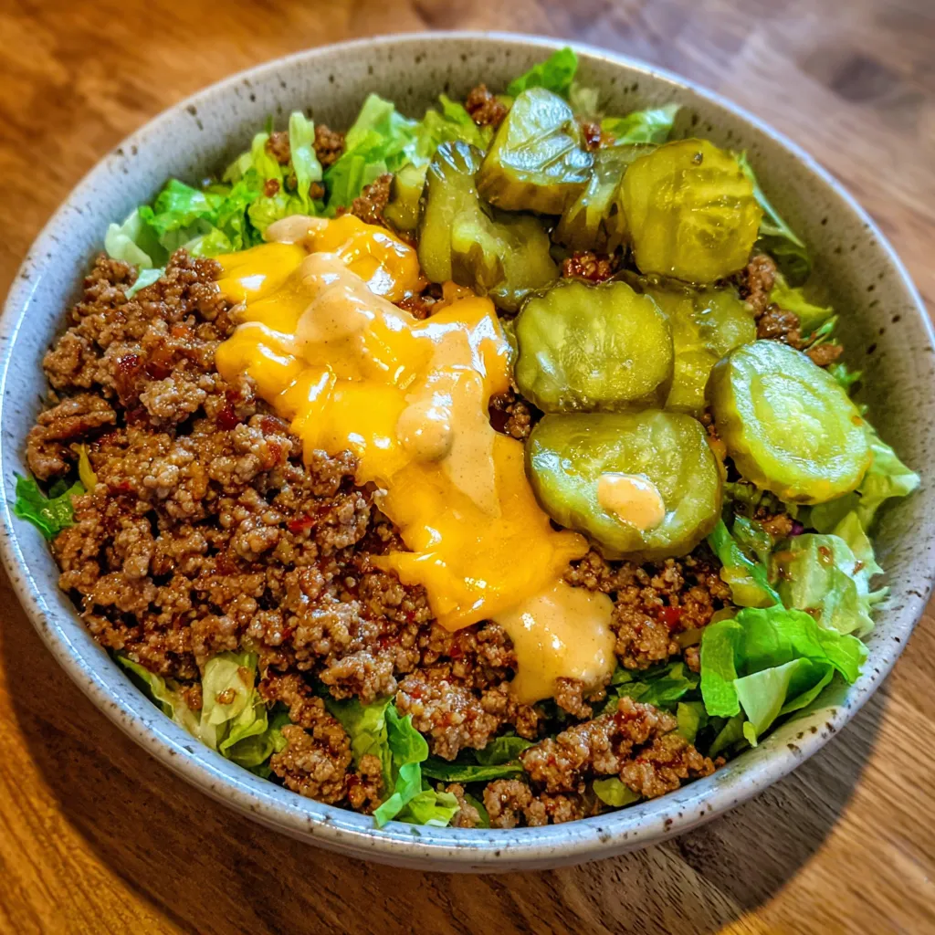 Quick Low-Carb Cheeseburger Bowl