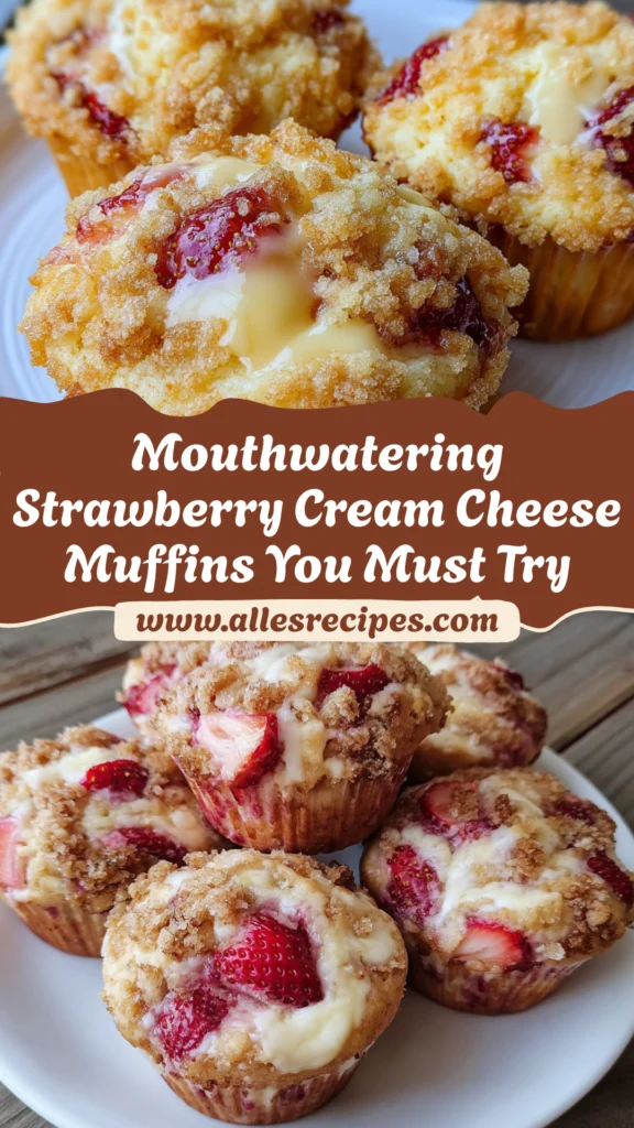 Soft Strawberry Cream Cheese Muffins