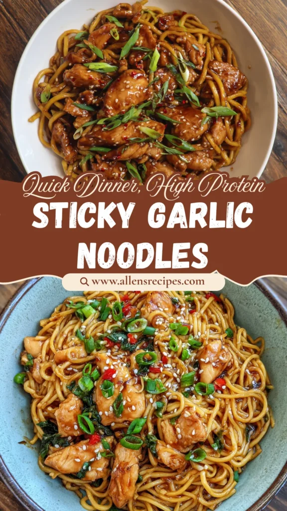 Sticky Garlic Chicken Noodles