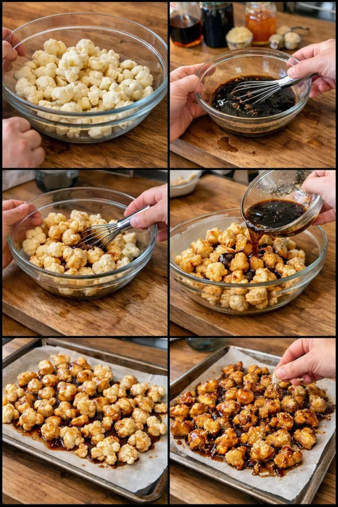 Sticky Honey Garlic Cauliflower