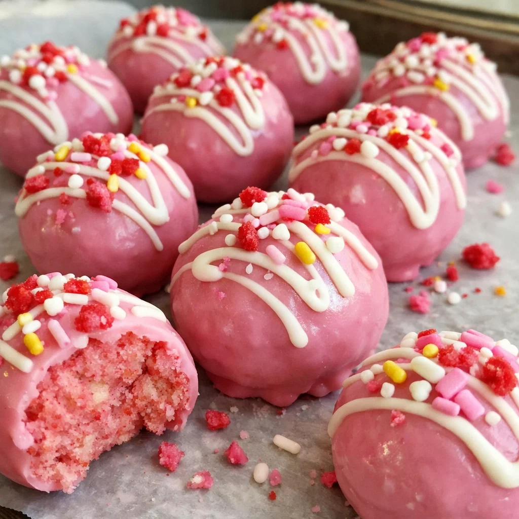 Strawberry Shortcake Truffles