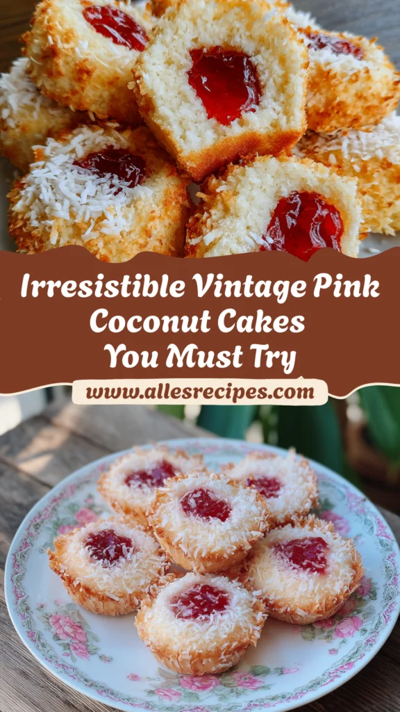 Vintage Australian Pink Jelly Coconut Cakes