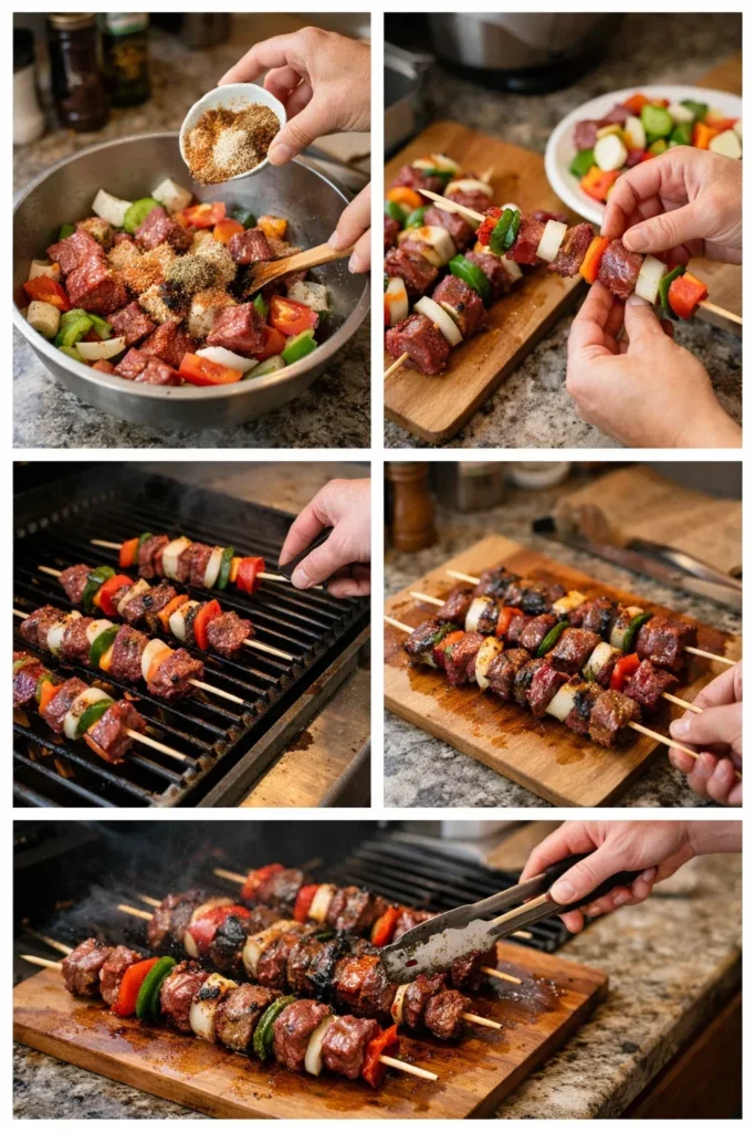 July 4th Smoked Beef Skewers