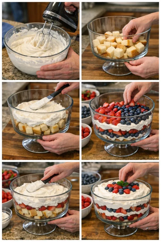 Patriotic Berry Trifle