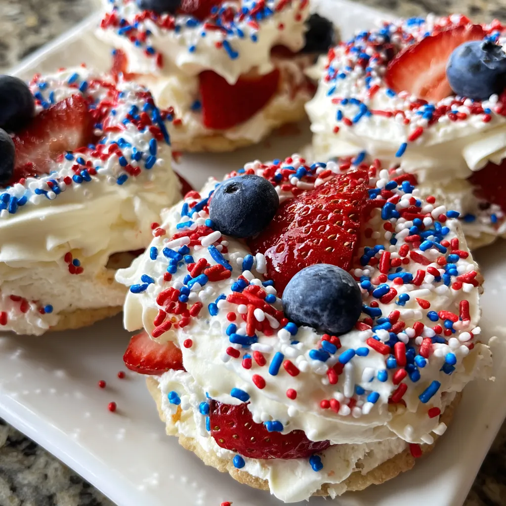 Patriotic Mini Ice Cream Sandwiches
