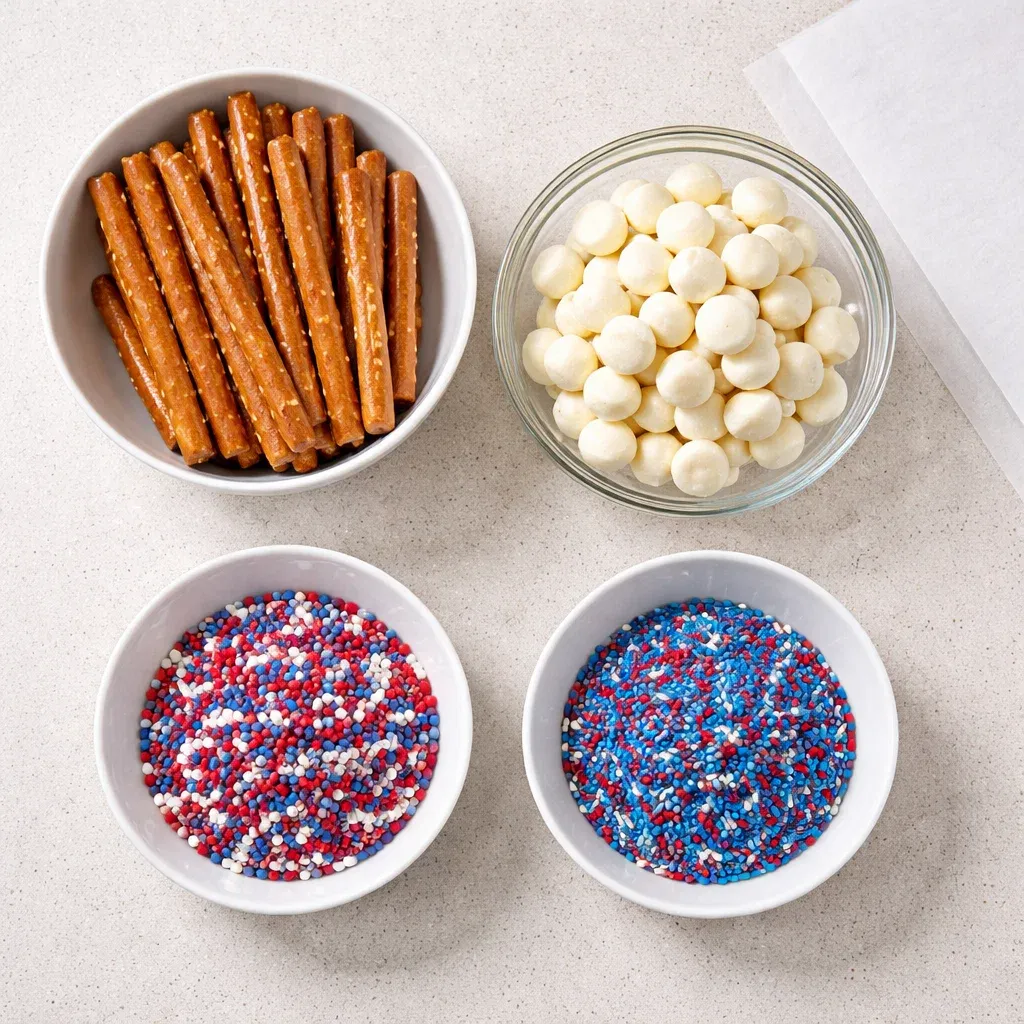 Patriotic Pretzel Rods