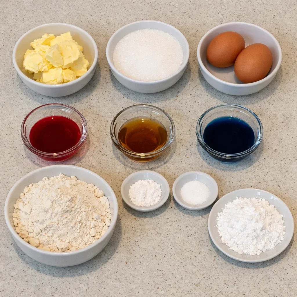Red, White and Blue Pinwheel Icebox Cookies