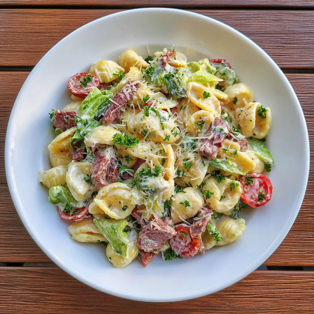 Smoked Beef Caesar Pasta Salad