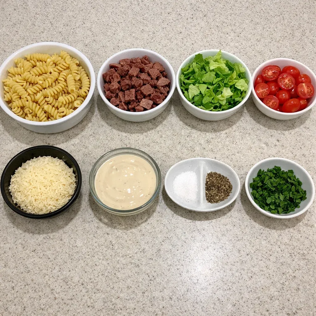 Smoked Beef Caesar Pasta Salad