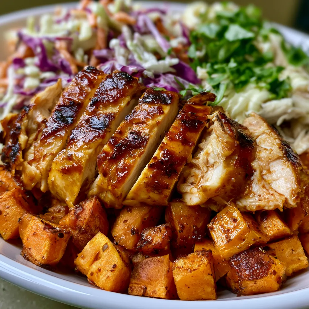 BBQ Chicken Bowls with Sweet Potatoes