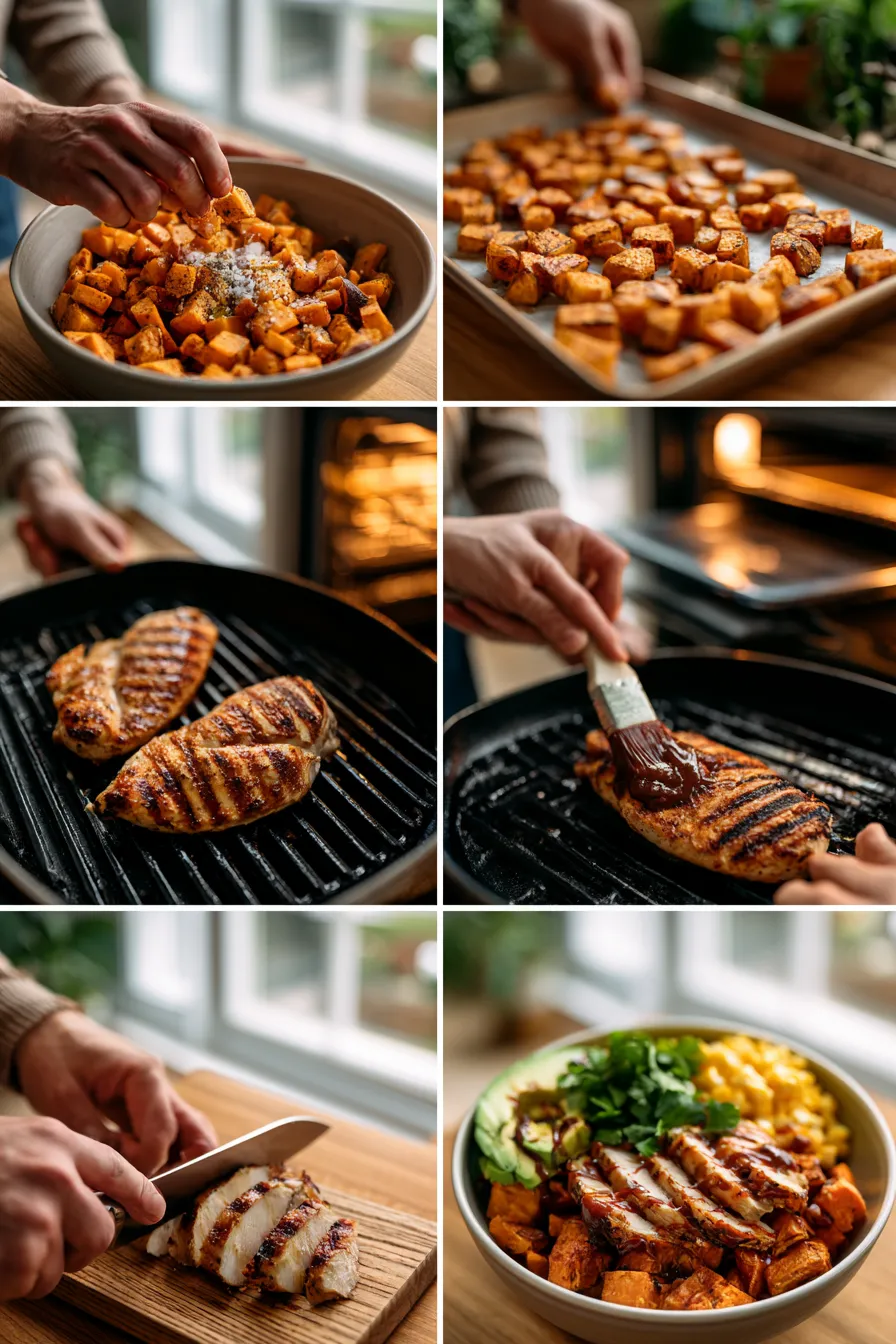 BBQ Chicken Sweet Potato Bowl