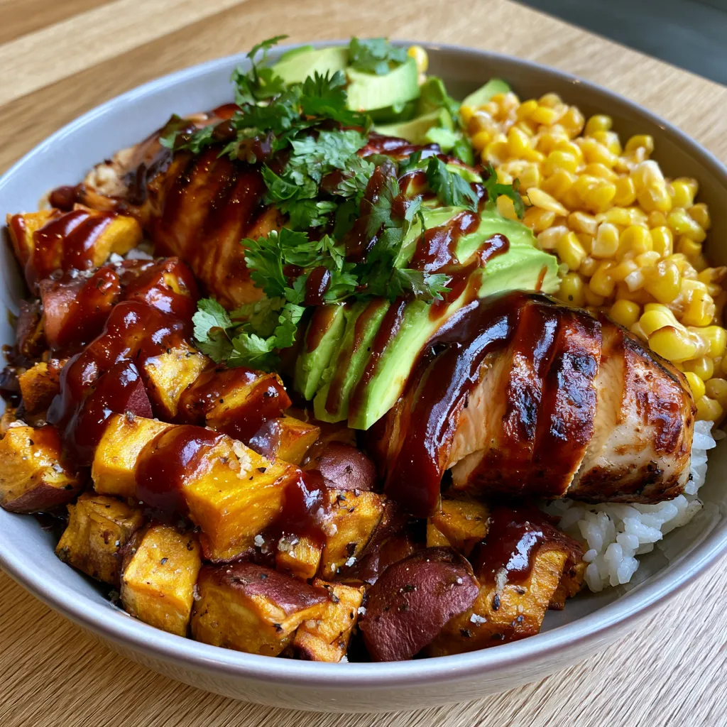 BBQ Chicken Sweet Potato Bowl