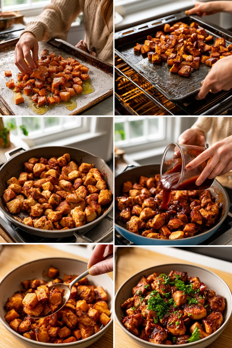 BBQ Chicken and Sweet Potato Bowls