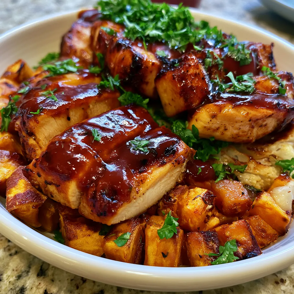 BBQ Chicken and Sweet Potato Bowls