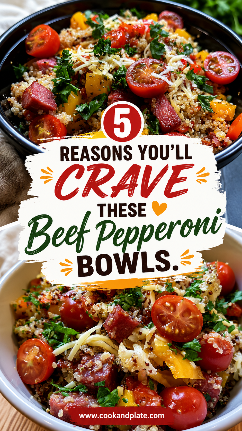 Beef Pepperoni Bowls