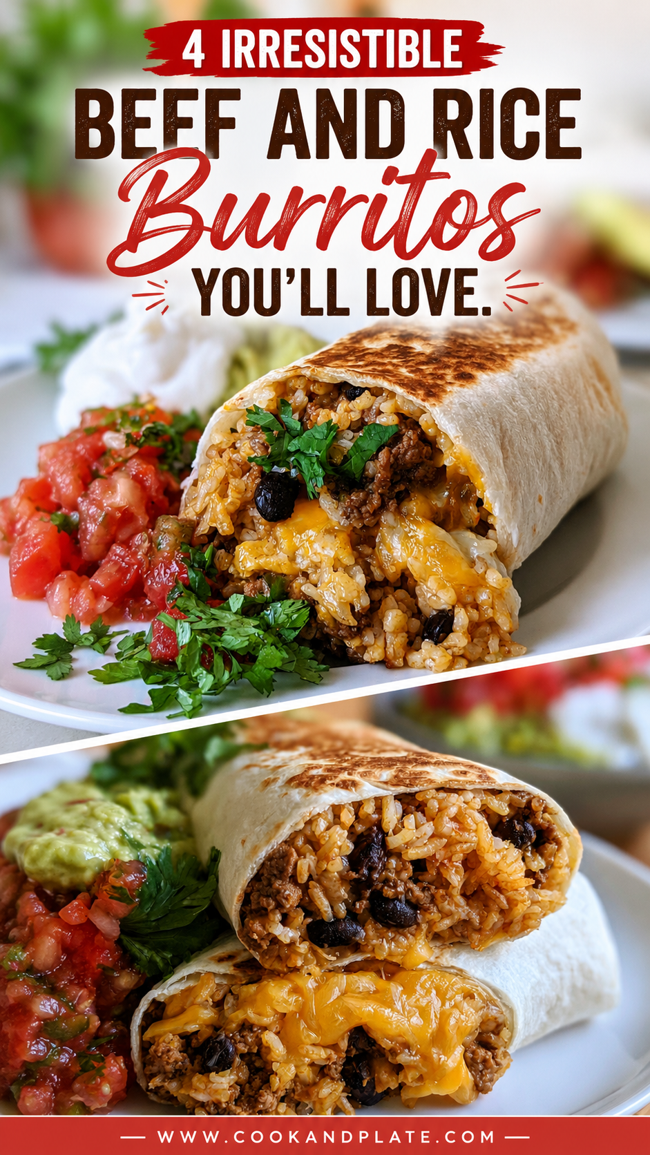 Beef and Rice Burritos