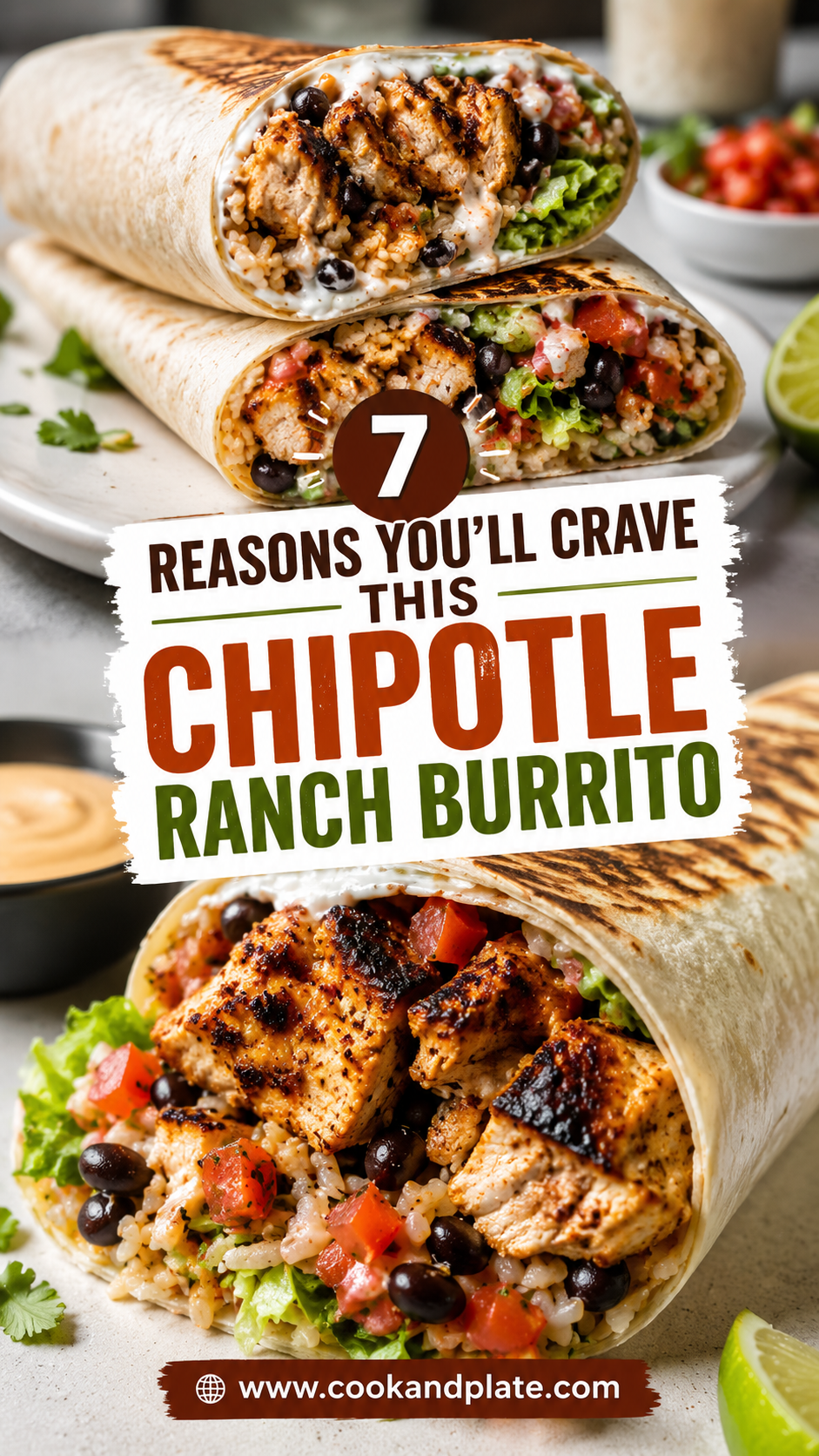 Chipotle Ranch Grilled Chicken Burrito