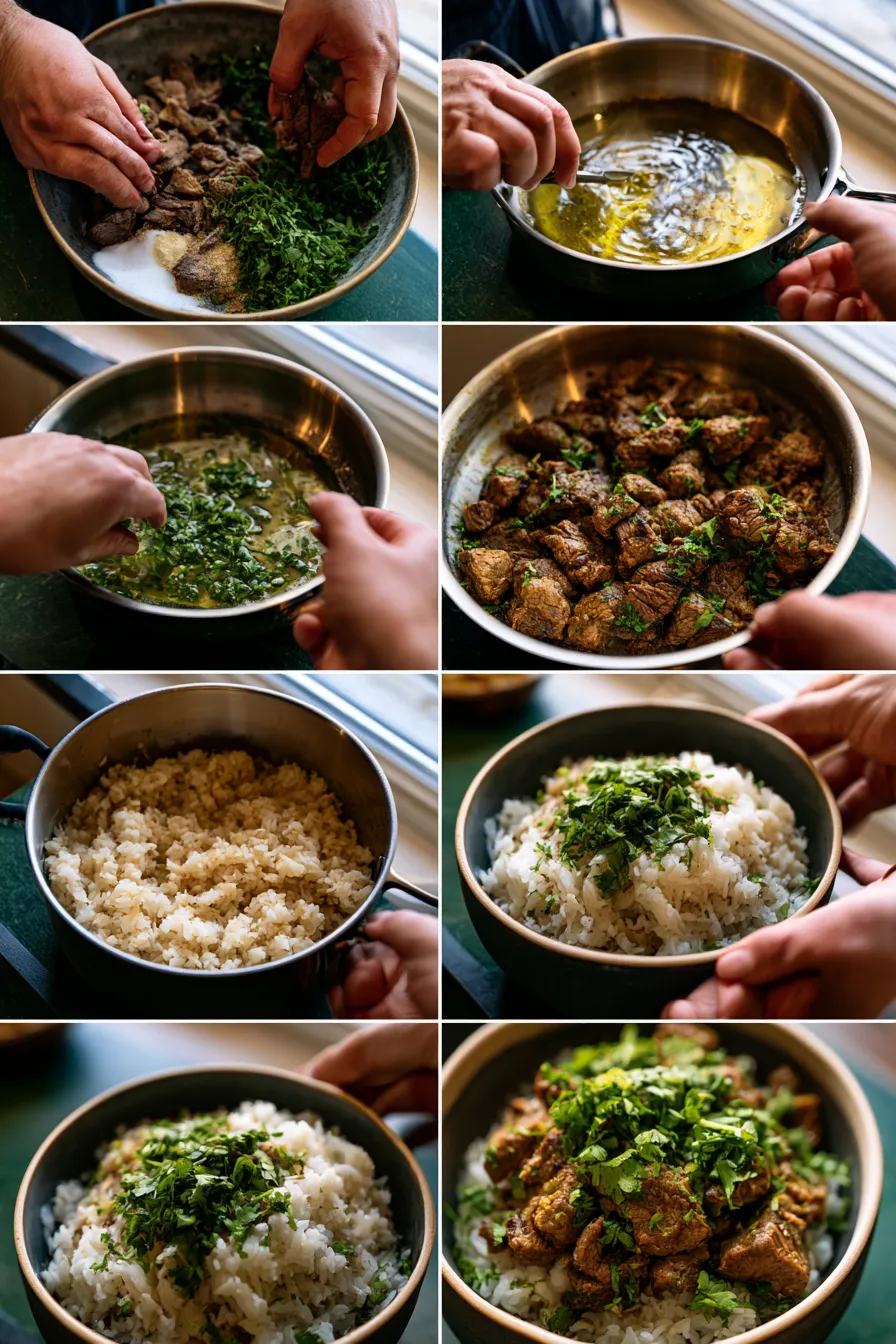 Cilantro Lime Beef and Rice Bowls