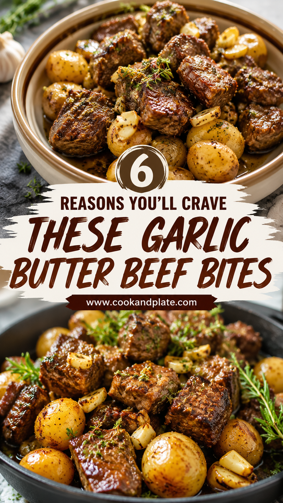 Garlic Butter Beef Bites with Potatoes