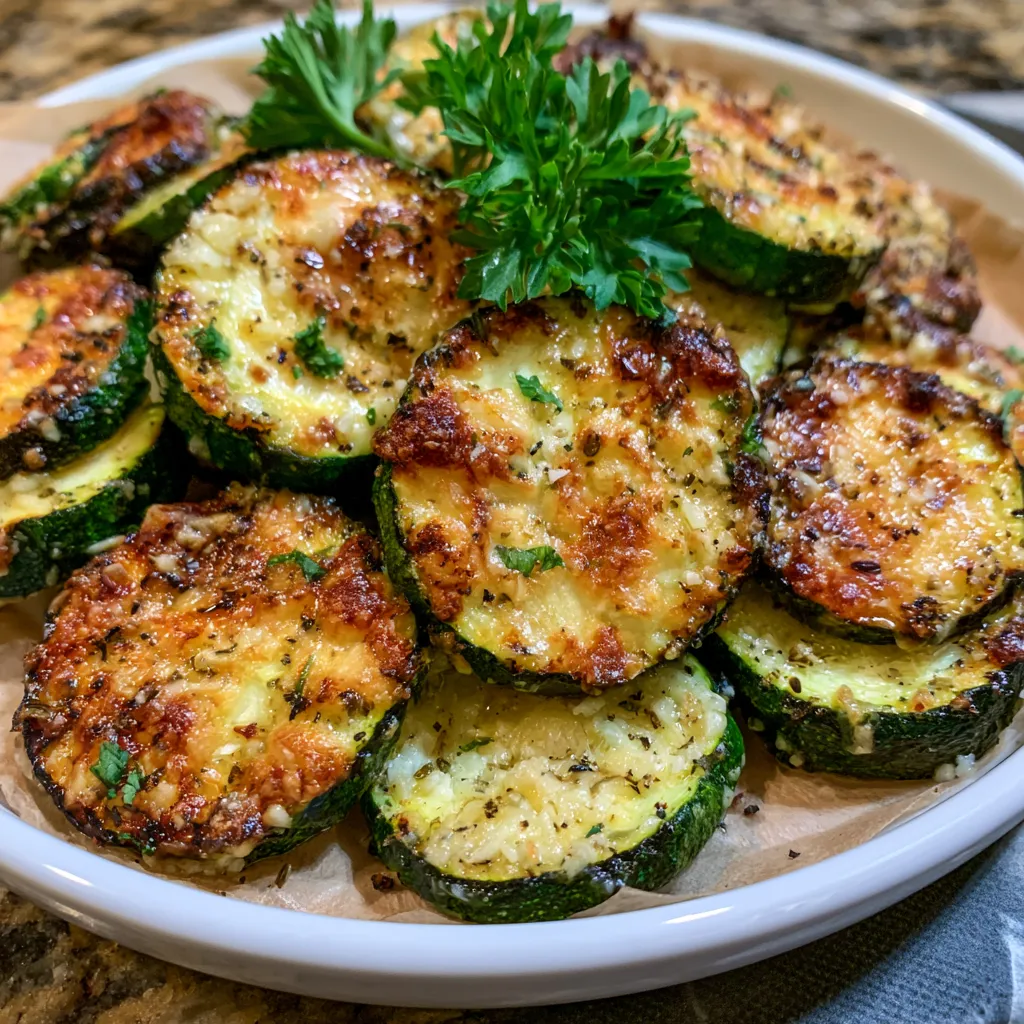 Garlic Parmesan Roasted Zucchini