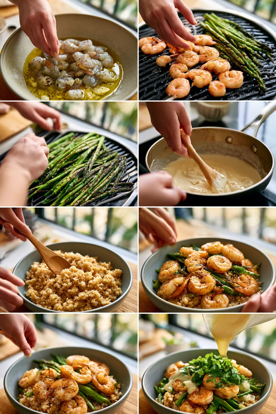 Grilled Shrimp Bowl with Asparagus