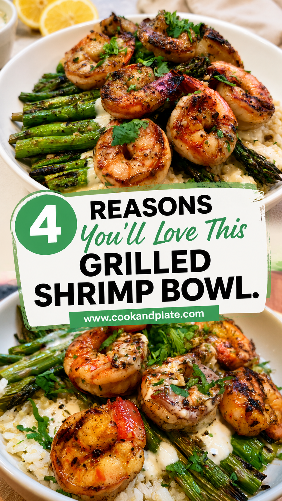Grilled Shrimp Bowl with Asparagus