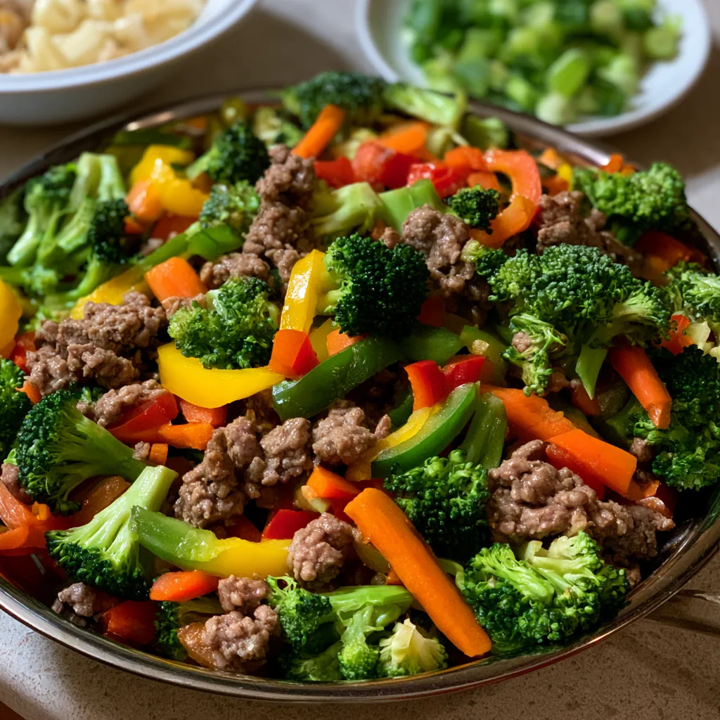 Ground Beef Teriyaki Stir Fry