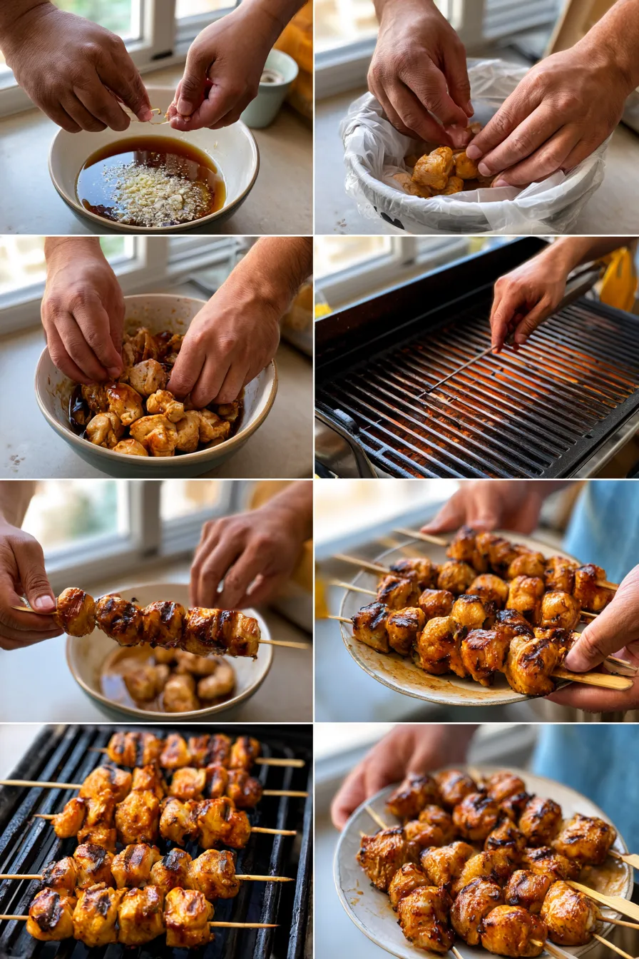 Honey Garlic Chicken Skewers