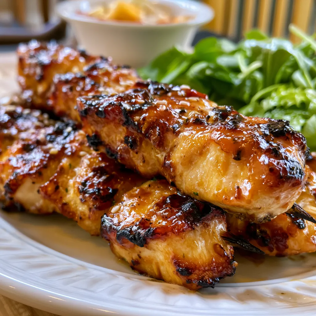 Honey Garlic Chicken Skewers
