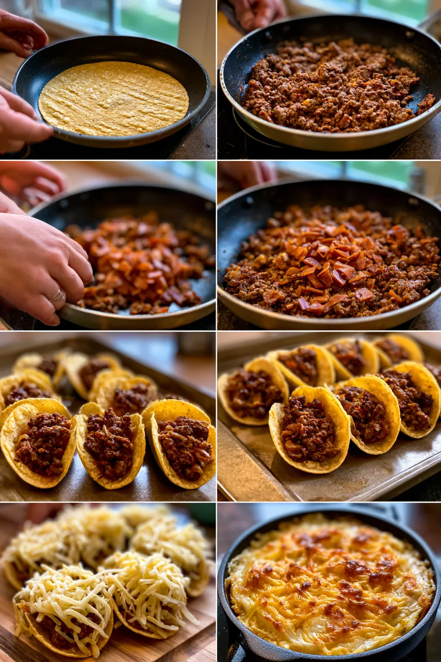 Mini Baked Beef Tacos