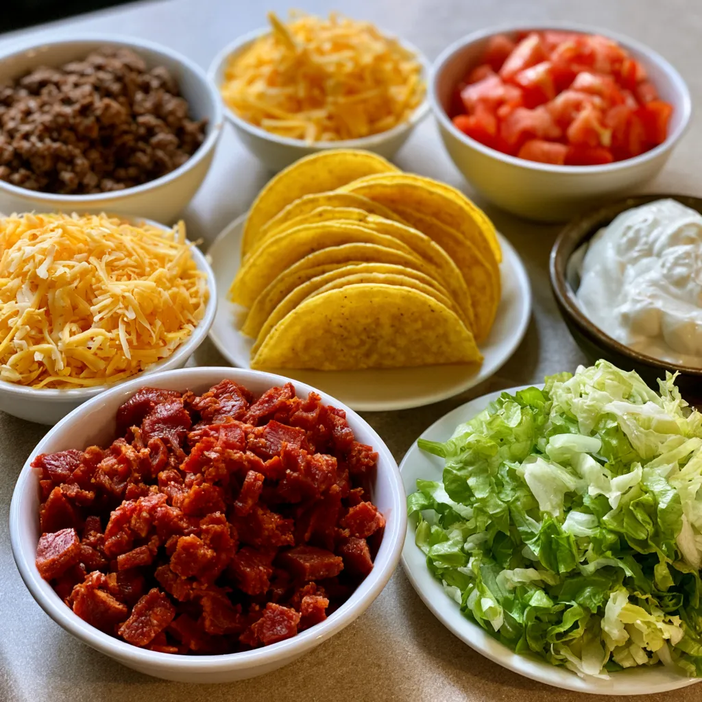 Mini Baked Beef Tacos