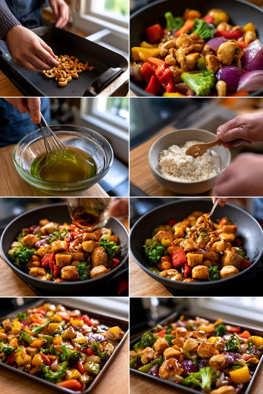 Sheet Pan Cashew Chicken
