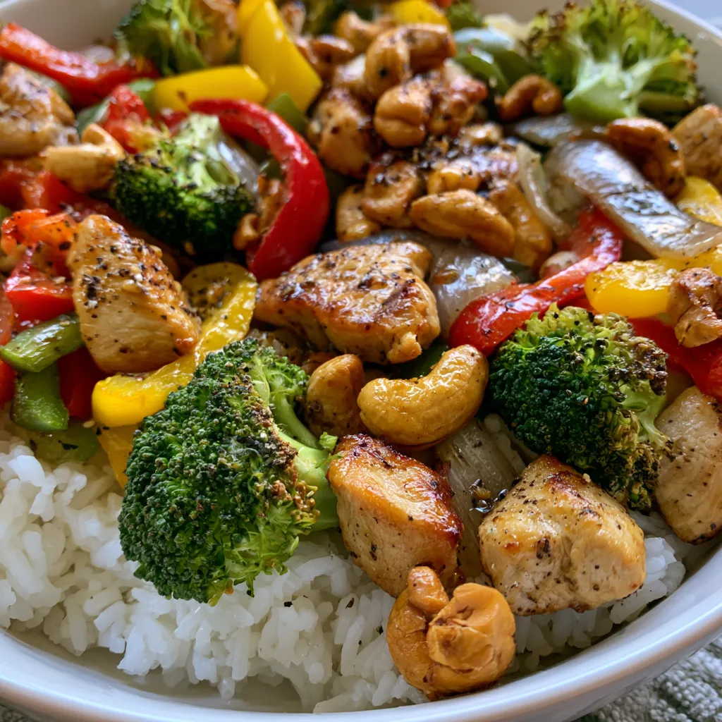 Sheet Pan Cashew Chicken