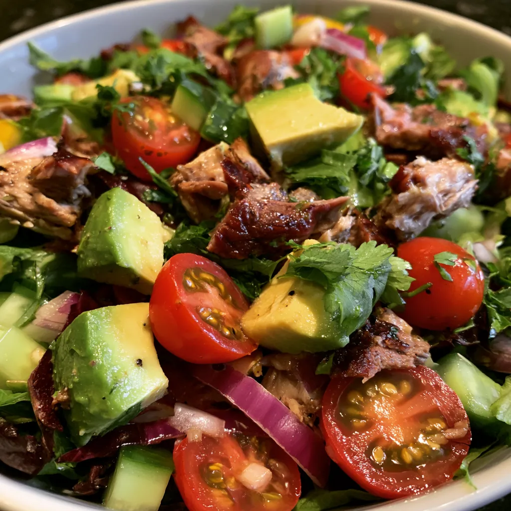Smoked Beef Avocado Chicken Salad