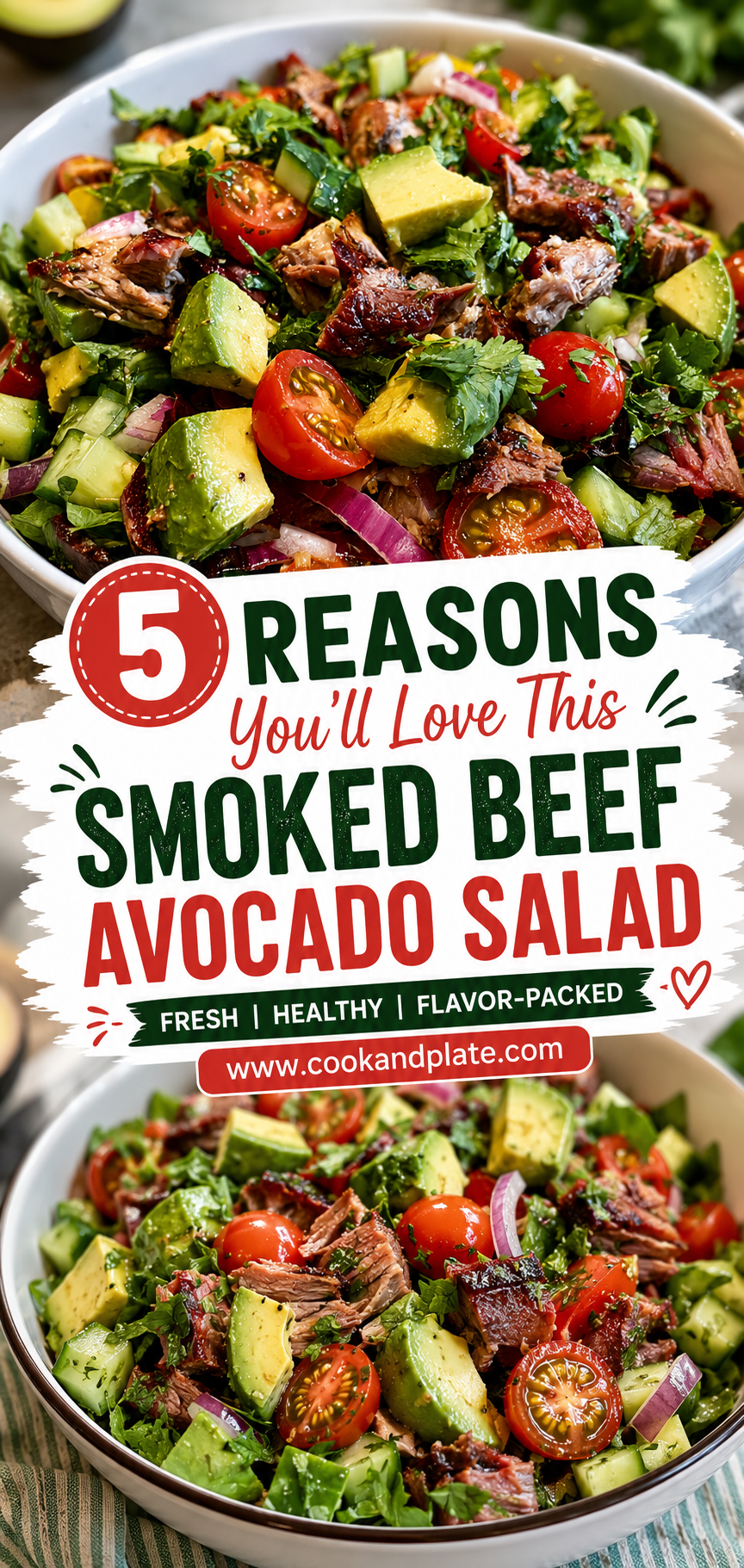 Smoked Beef Avocado Chicken Salad