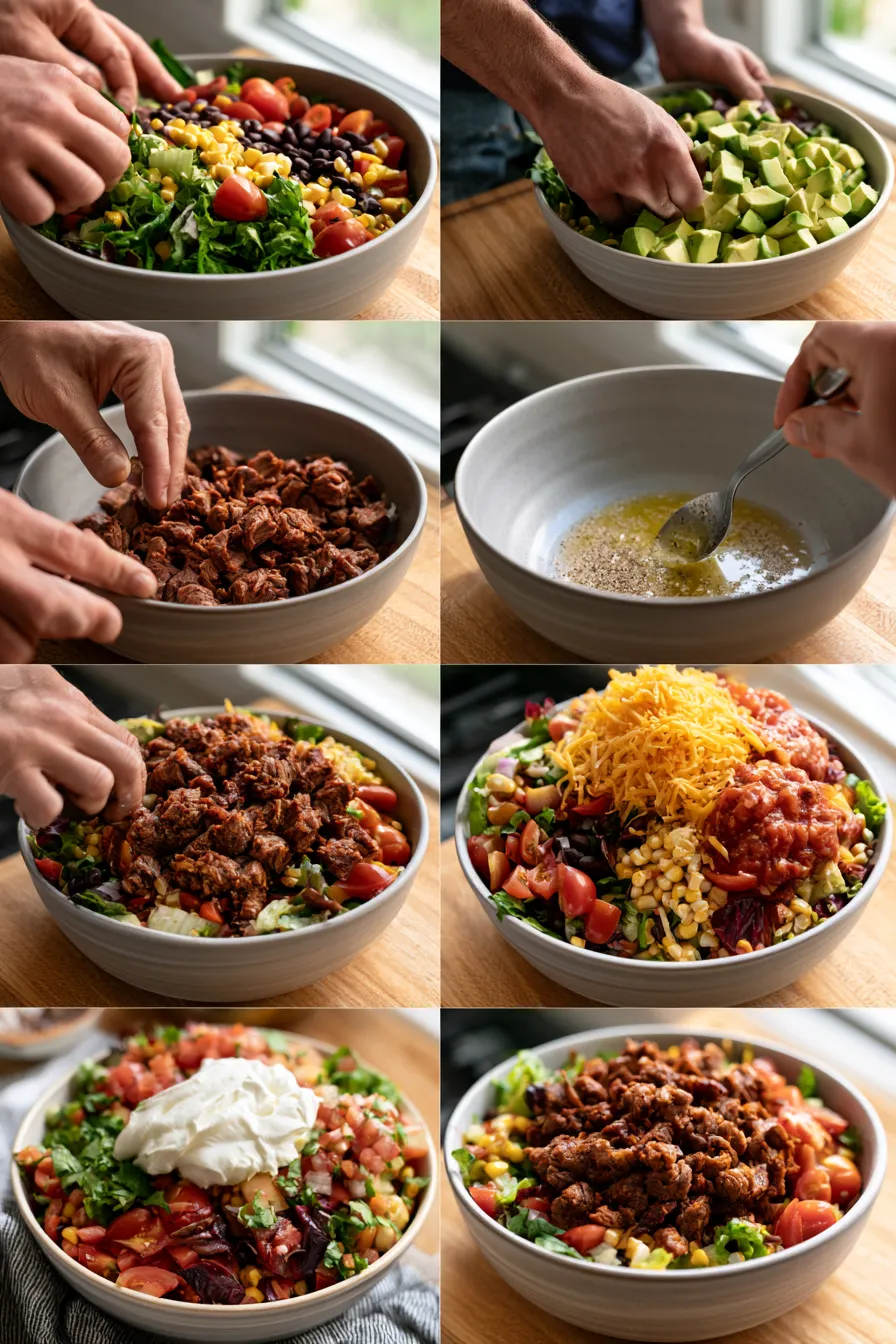 Smoked Beef Taco Salad Bowls