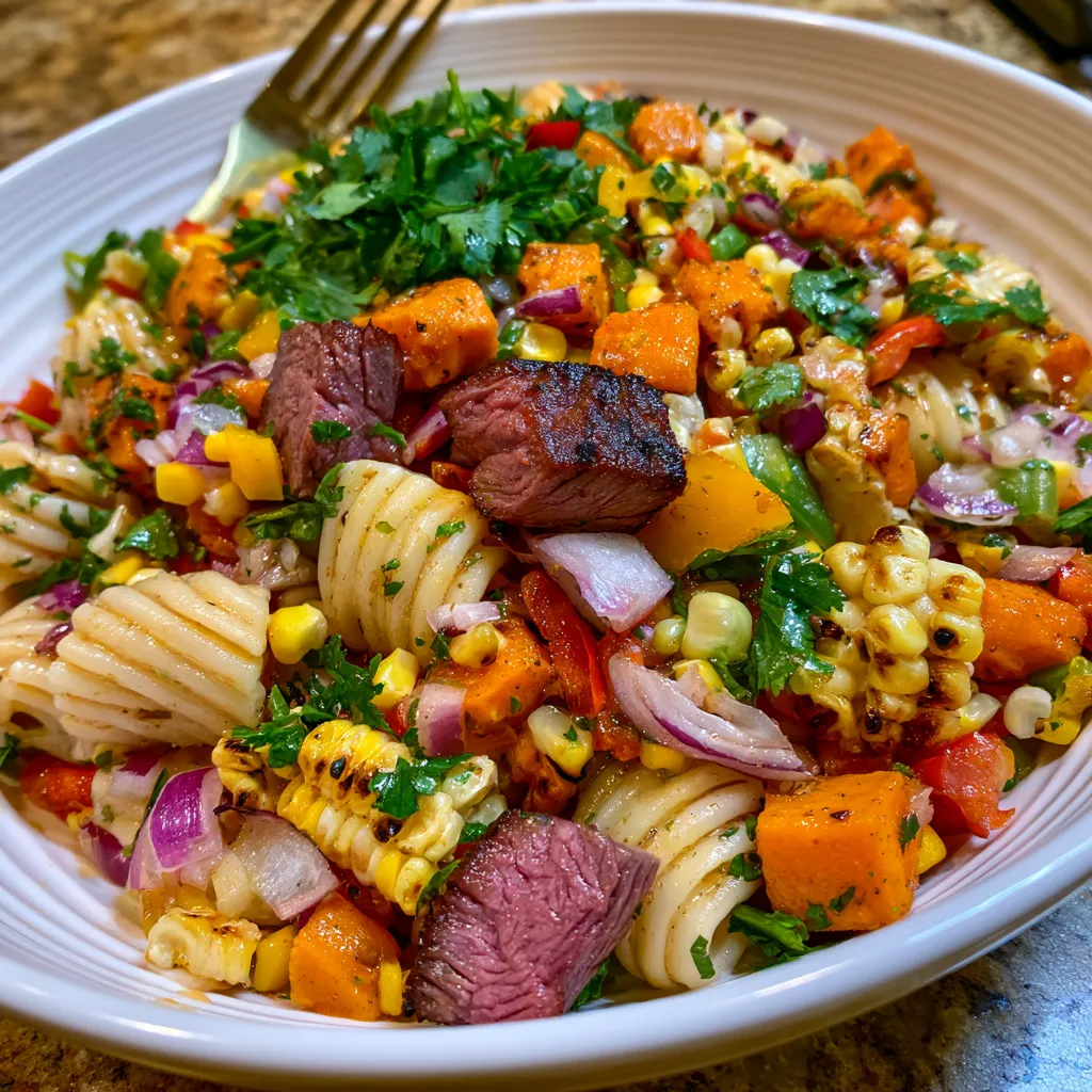 Southwestern Pasta Salad with Smoked Beef