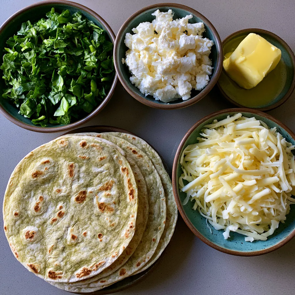 Spinach and Feta Quesadillas