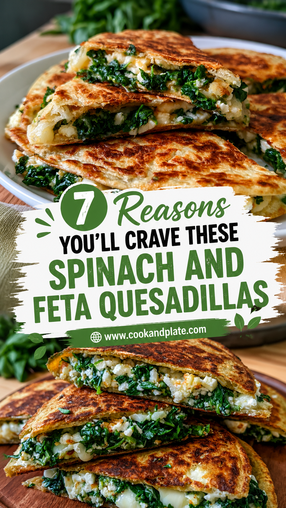 Spinach and Feta Quesadillas
